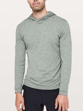 Lululemon Men’s Drysense Lightweight Heathered Hooded Long Sleeve shirt